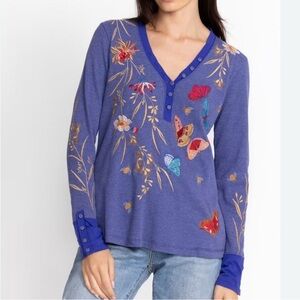 Johnny Was Aria Embroidered Top